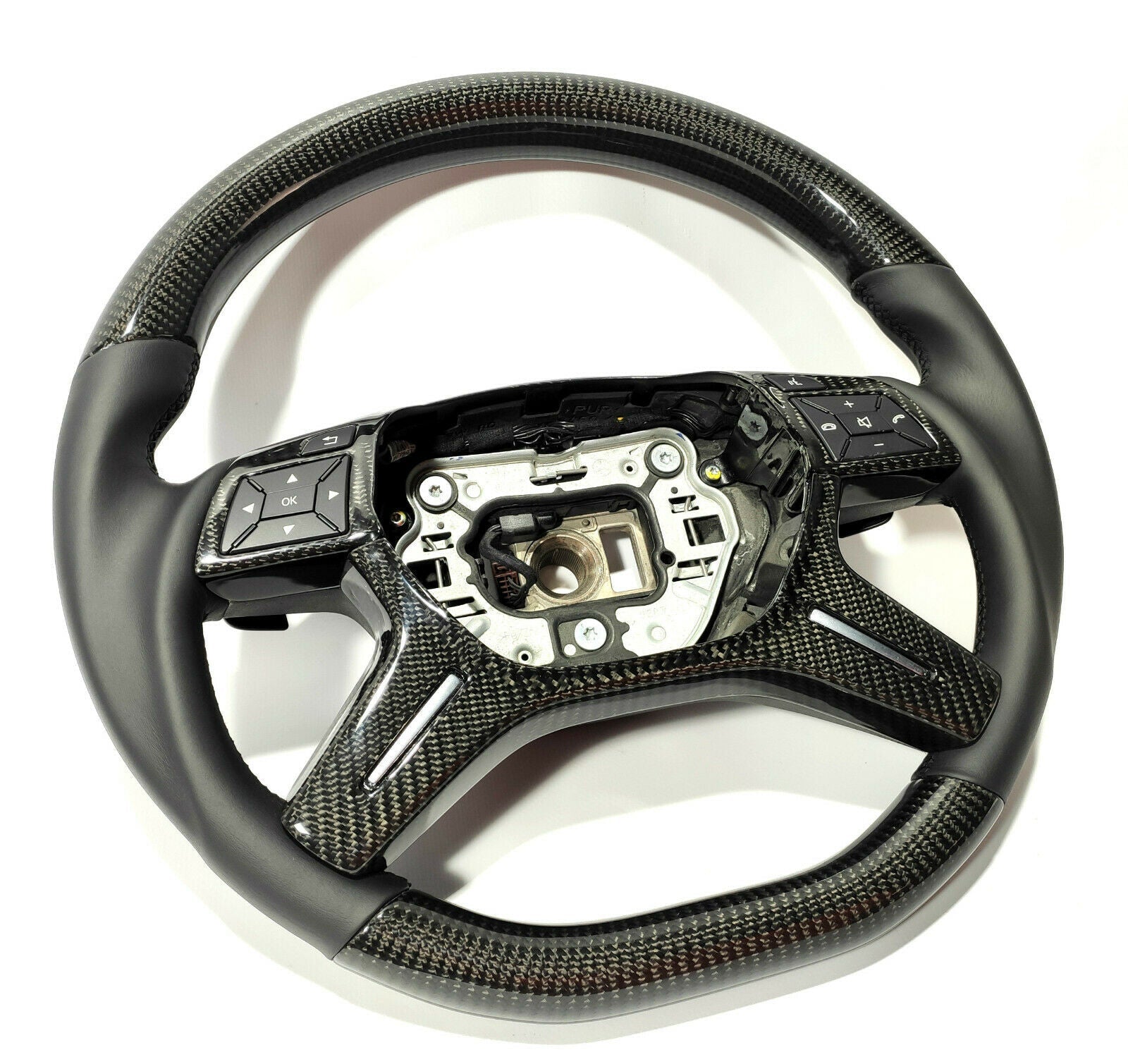 Mansory Steering Wheel Carbon Leather for Mercedes-Benz G GL ML W463 W166 X166 - Custom Class
