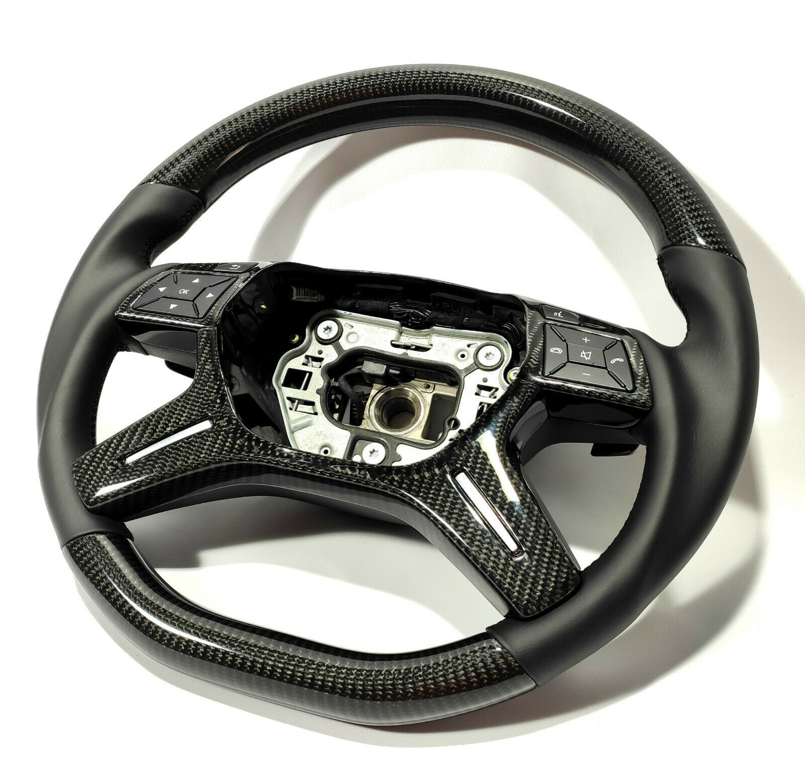 Mansory Steering Wheel Carbon Leather for Mercedes-Benz G GL ML W463 W166 X166 - Custom Class