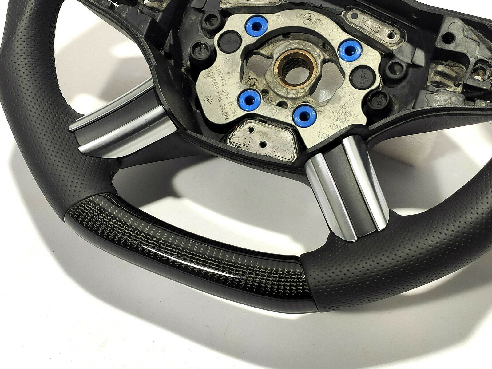 Mercedes-Benz ML GL R Class X164 W164 Steering Wheel Carbon Fiber Leather Flat - Custom Class