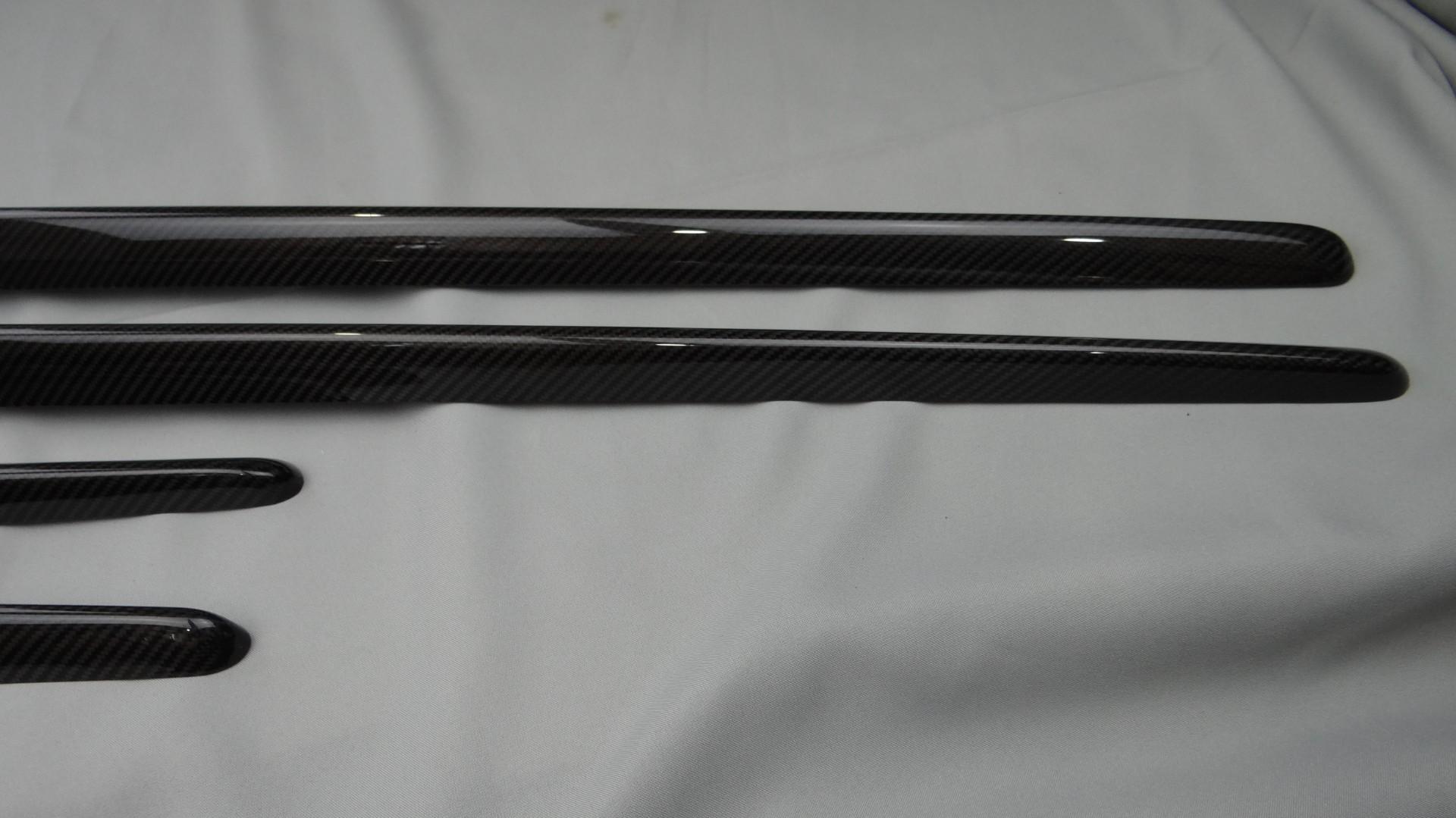 Mercedes-Benz S-Class W222 Carbon Side Skirts Exterior Mouldings Trim 4pcs Set - Custom Class