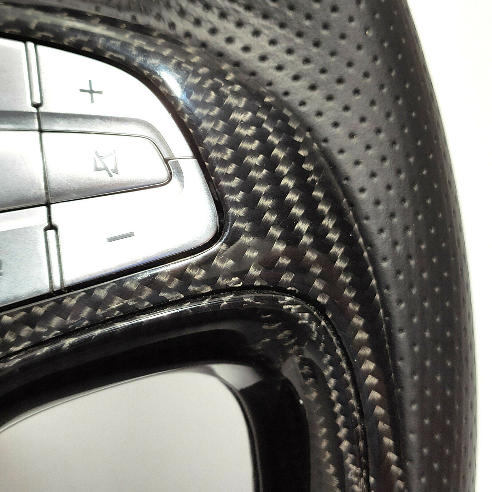 Mercedes-Benz S-Class W222 S500 S600 Steering Wheel Carbon Fiber Black Leather - Custom Class