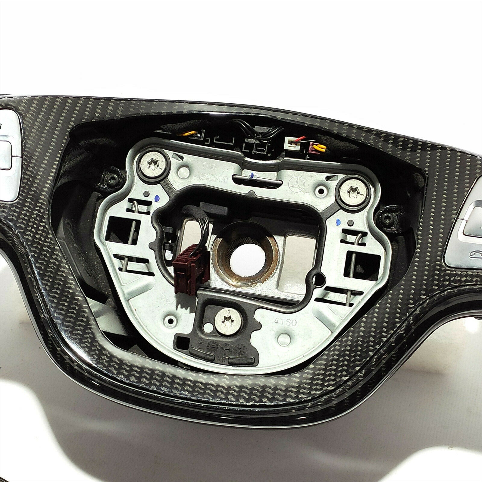 Mercedes-Benz S-Class W222 S500 S600 Steering Wheel Carbon Fiber Black Leather - Custom Class