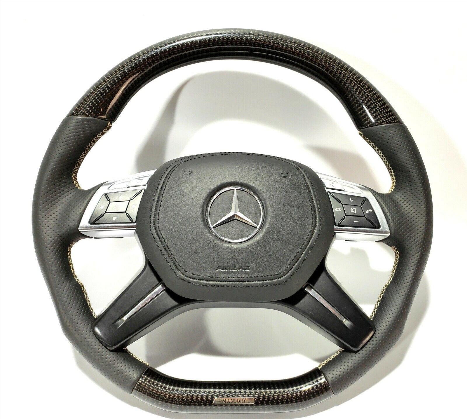 Mercedes-Benz Steering Wheel Carbon Fiber G-Wagon GL ML W166 W463 Mansory Style - Custom Class