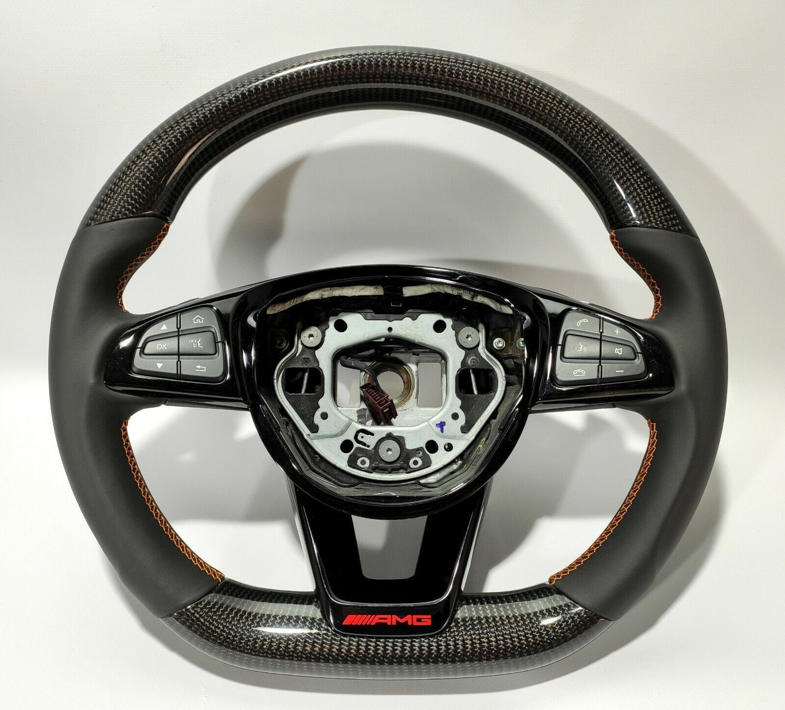 Mercedes-Benz W205 C GLE GLC GLS AMG pack Style Steering Wheel Carbon Leather - Custom Class