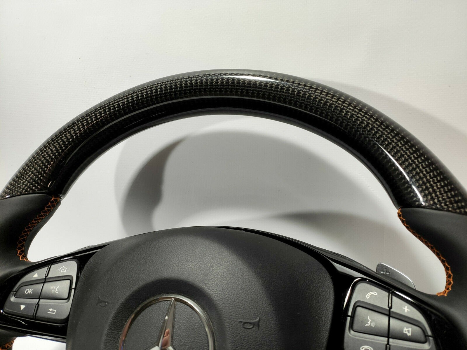 Mercedes-Benz W205 C GLE GLC GLS AMG pack Style Steering Wheel Carbon Leather - Custom Class