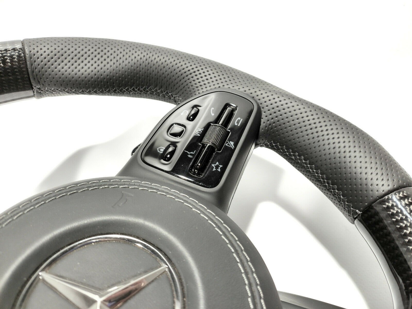 Mercedes-Benz W222 W213 W463A GT AMG Style G S Steering Wheel Carbon Leather - Custom Class