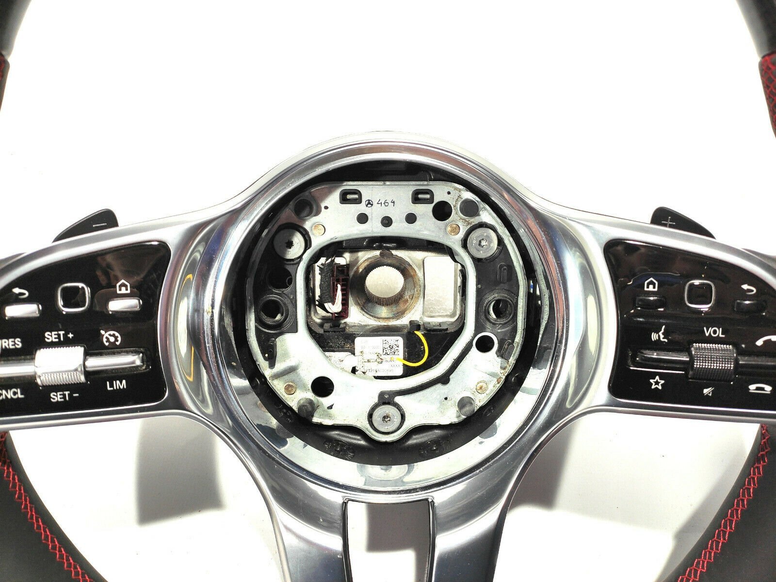 Mercedes-Benz W222 W463A G63 S-Class Steering Wheel Leather Carbon Red Stripe - Custom Class