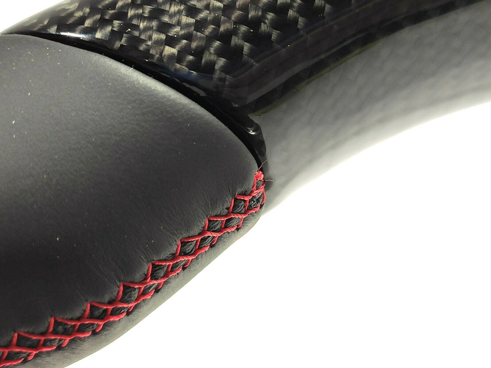 Mercedes-Benz W222 W463A G63 S-Class Steering Wheel Leather Carbon Red Stripe - Custom Class