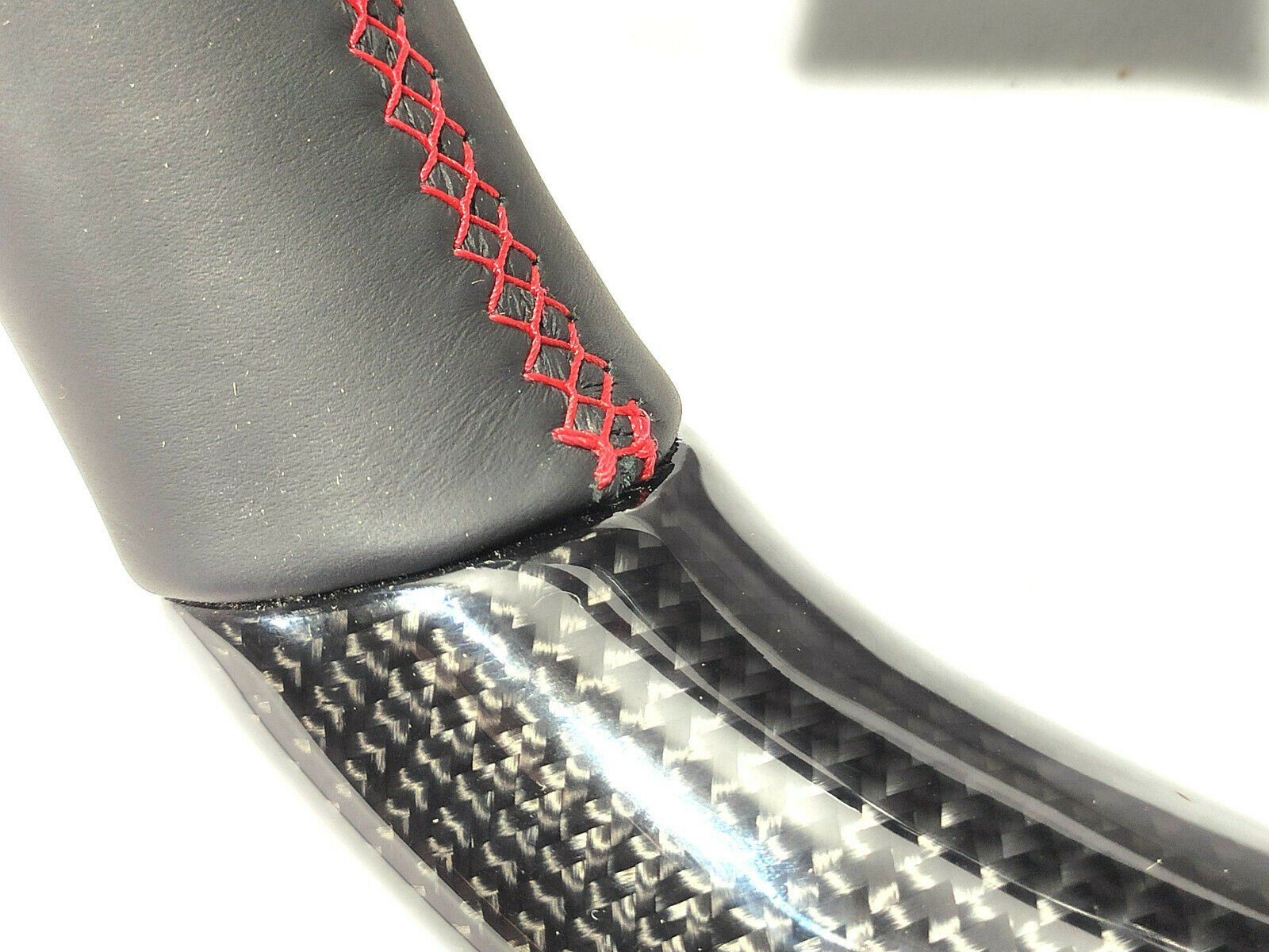 Mercedes-Benz W222 W463A G63 S-Class Steering Wheel Leather Carbon Red Stripe - Custom Class