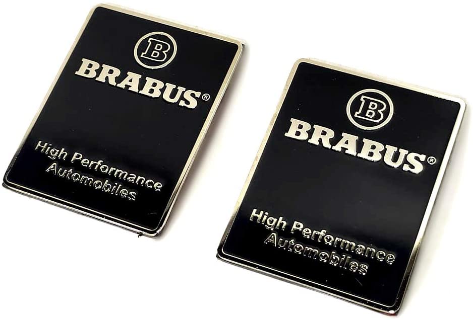 High Performance Brabus metal black body interior pillar emblems 2 pcs for Mercedes-Benz W463 W463A W464 G63 G500 - Custom Class