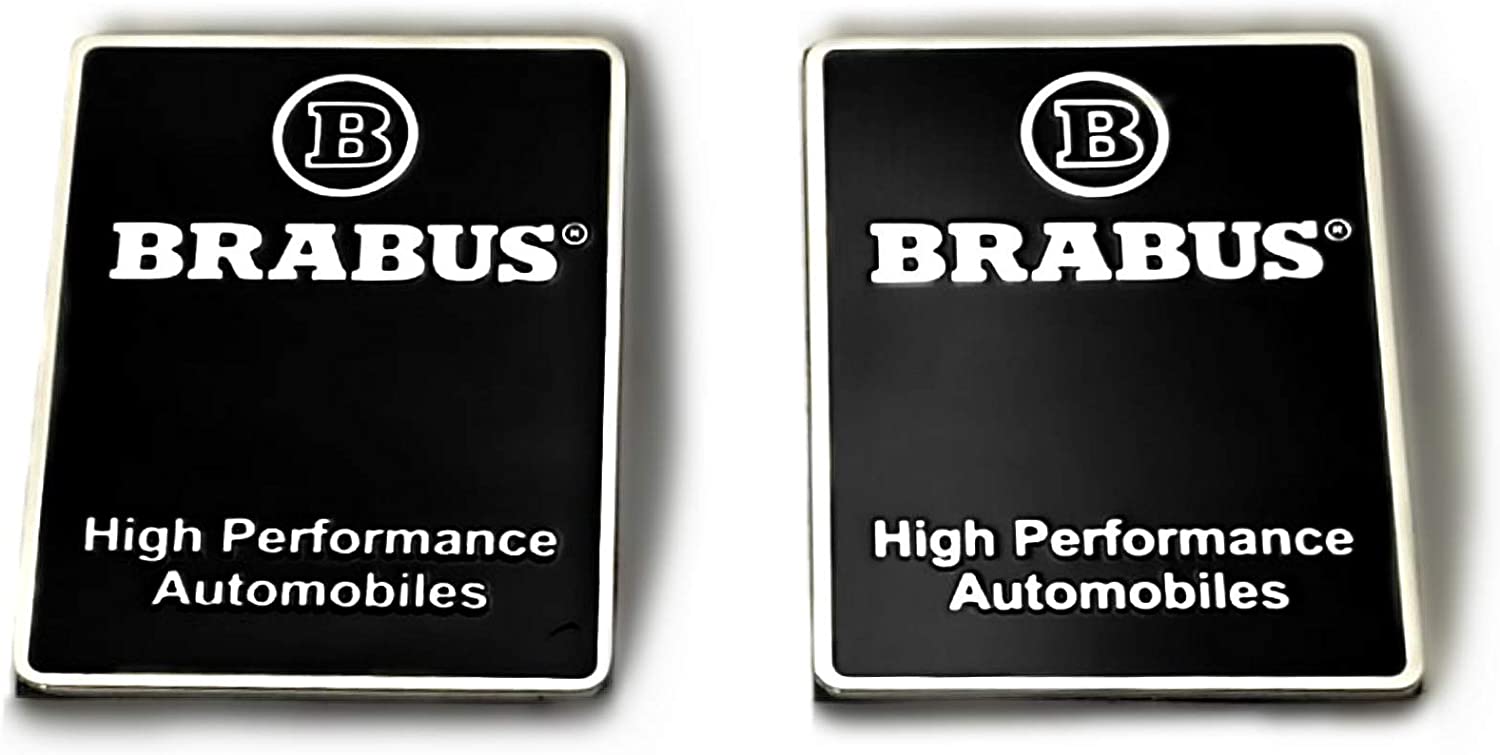 High Performance Brabus metal black body interior pillar emblems 2 pcs for Mercedes-Benz W463 W463A W464 G63 G500 - Custom Class