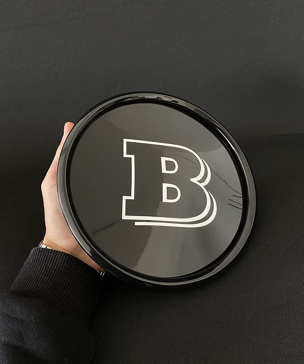 Mercedes-Benz W463A W464 G-Class G-Wagon front grille black gloss Brabus style badge logo emblem Grey - Custom Class