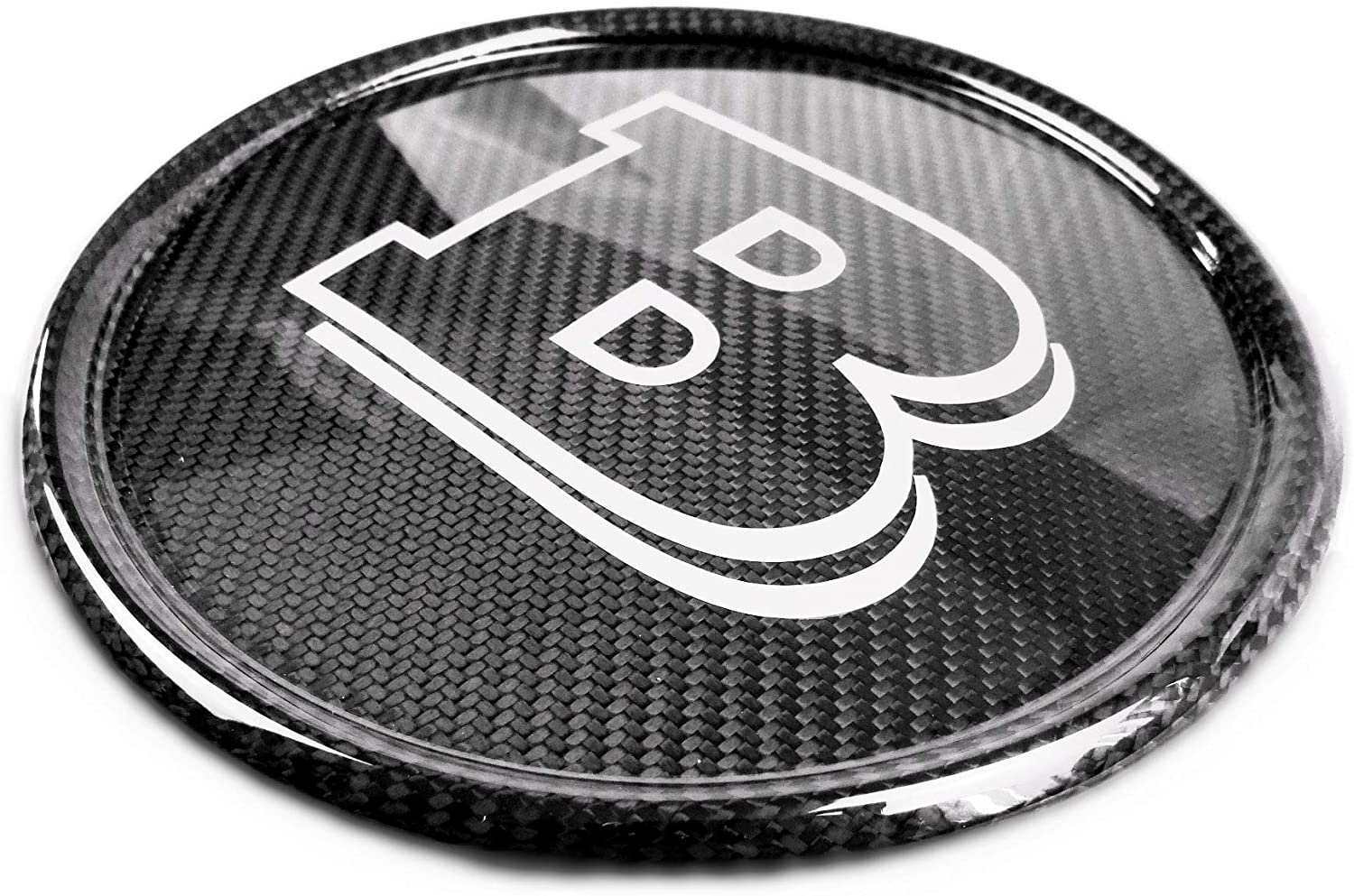 Front grille carbon fiber emblem Brabus style grey sign Mercedes-Benz W463A G-Wagon G63 G500 - Custom Class