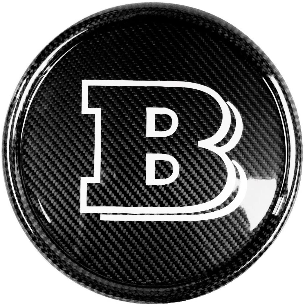 Front grille carbon fiber emblem Brabus style grey sign Mercedes-Benz W463A G-Wagon G63 G500 - Custom Class