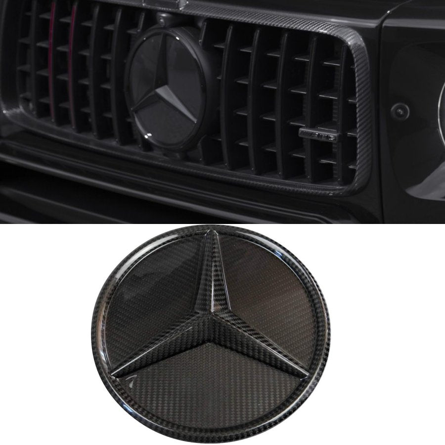 Mercedes-Benz W463a W464 G-Class G-Wagon G63 G55 front grille carbon fiber Star style badge logo emblem - Custom Class