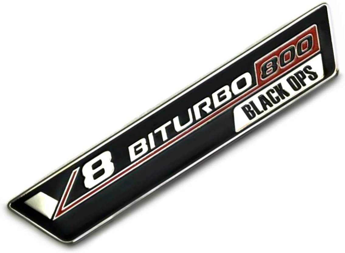 Mercedes-Benz W463A W464 G63 G500 Black Ops Brabus Style Metal Black Chrome Glossy Body Trunk and Fenders Badges Emblems Logos 3 pcs Set - Custom Class