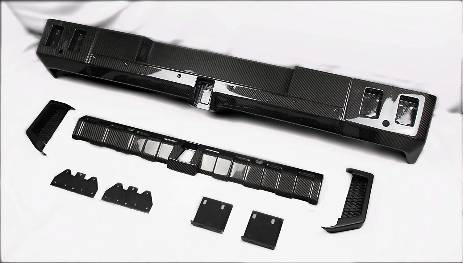 Mercedes W463 4x4 Squared Brabus Carbon Rear Bumper + Diffuser - Custom Class