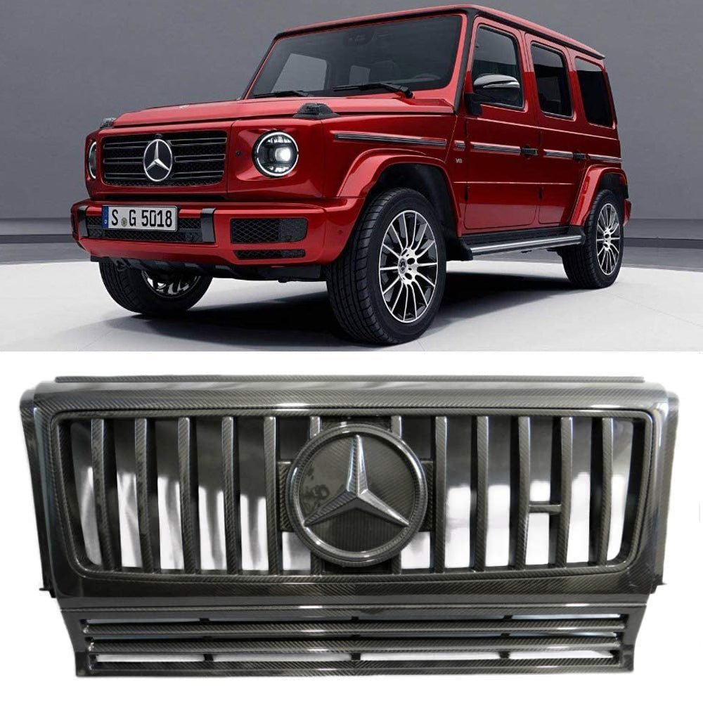Carbon fiber front grille complete conversion upgrade to W463A style for Mercedes W463 - Custom Class