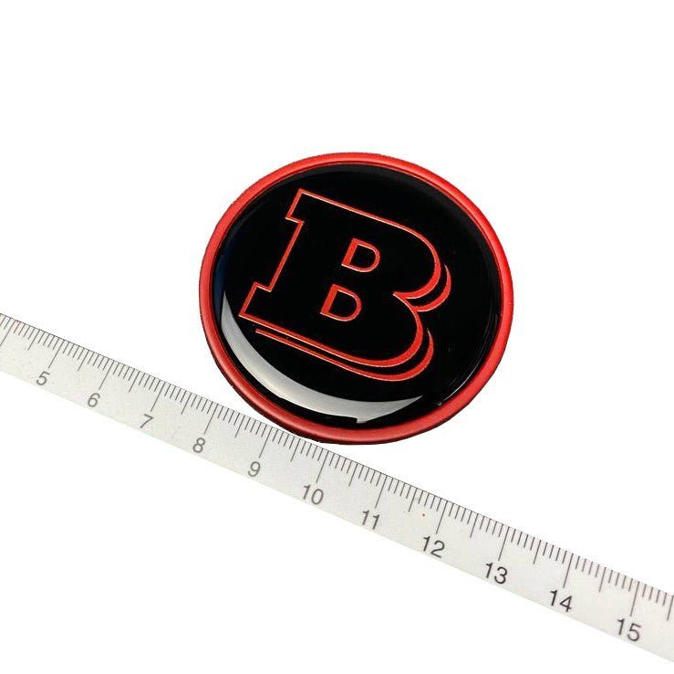 Metal 2-component black with red Brabus badge logo emblem for hood scoop Mercedes-Benz W463 W463A W464 G-Class - Custom Class