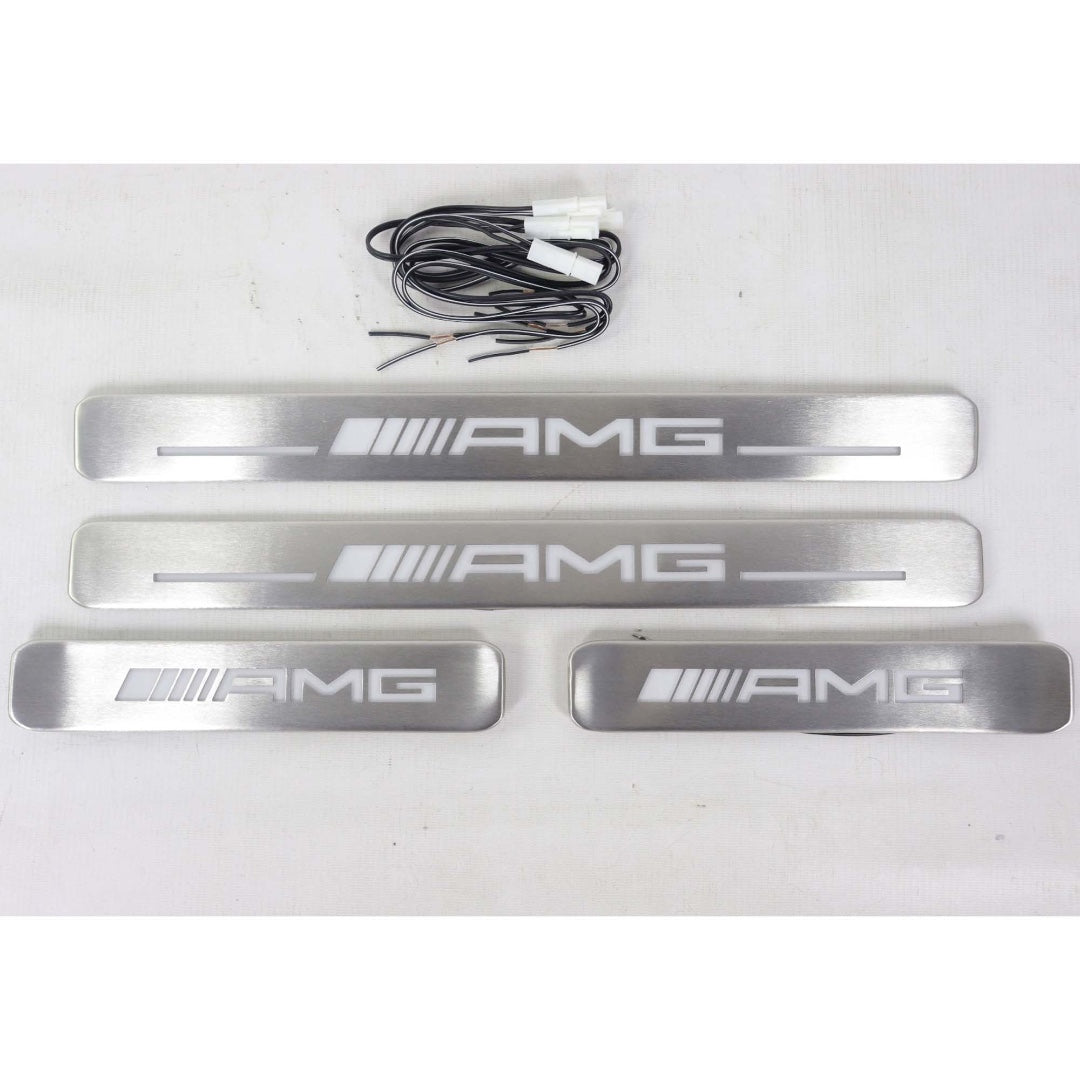 Metal AMG LED Illuminated door sills for Mercedes-Benz W463A W464 G-Class 4 pcs - Custom Class