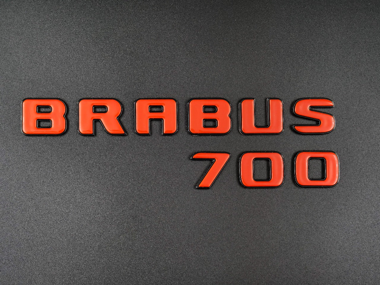Metal Black + Orange Brabus 700 emblems badges set for Mercedes-Benz G-Class W463 W463A W465 - Custom Class