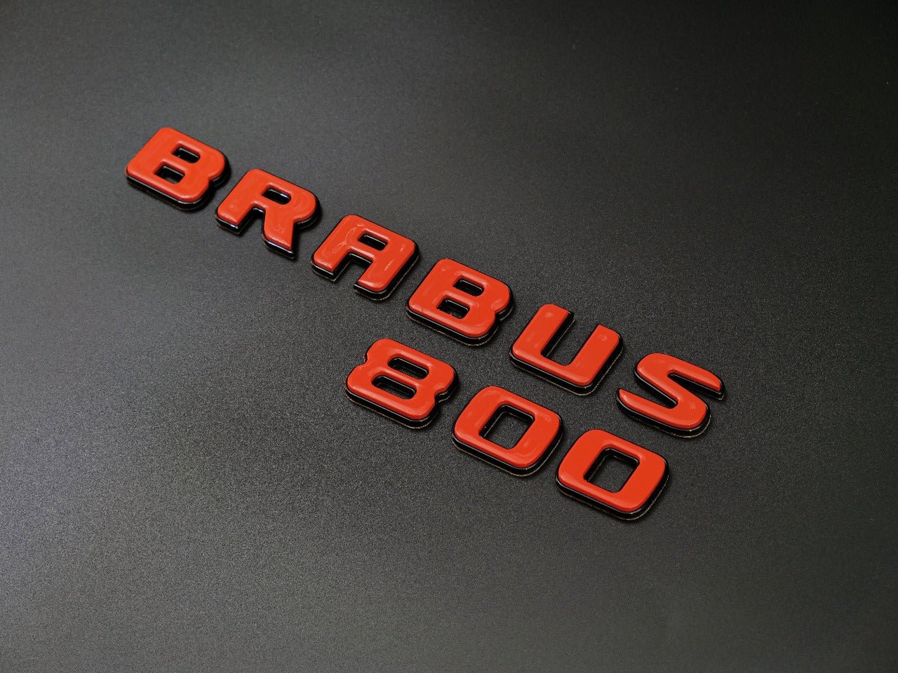 Metal Black + Orange Brabus 800 emblems badges set for Mercedes-Benz G-Class W463 W463A W465 - Custom Class