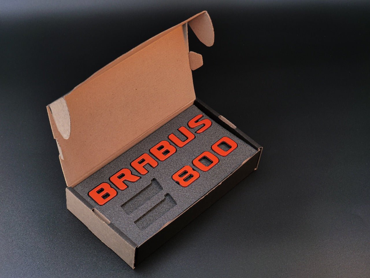 Metal Black + Orange Brabus 800 emblems badges set for Mercedes-Benz G-Class W463 W463A W465 - Custom Class