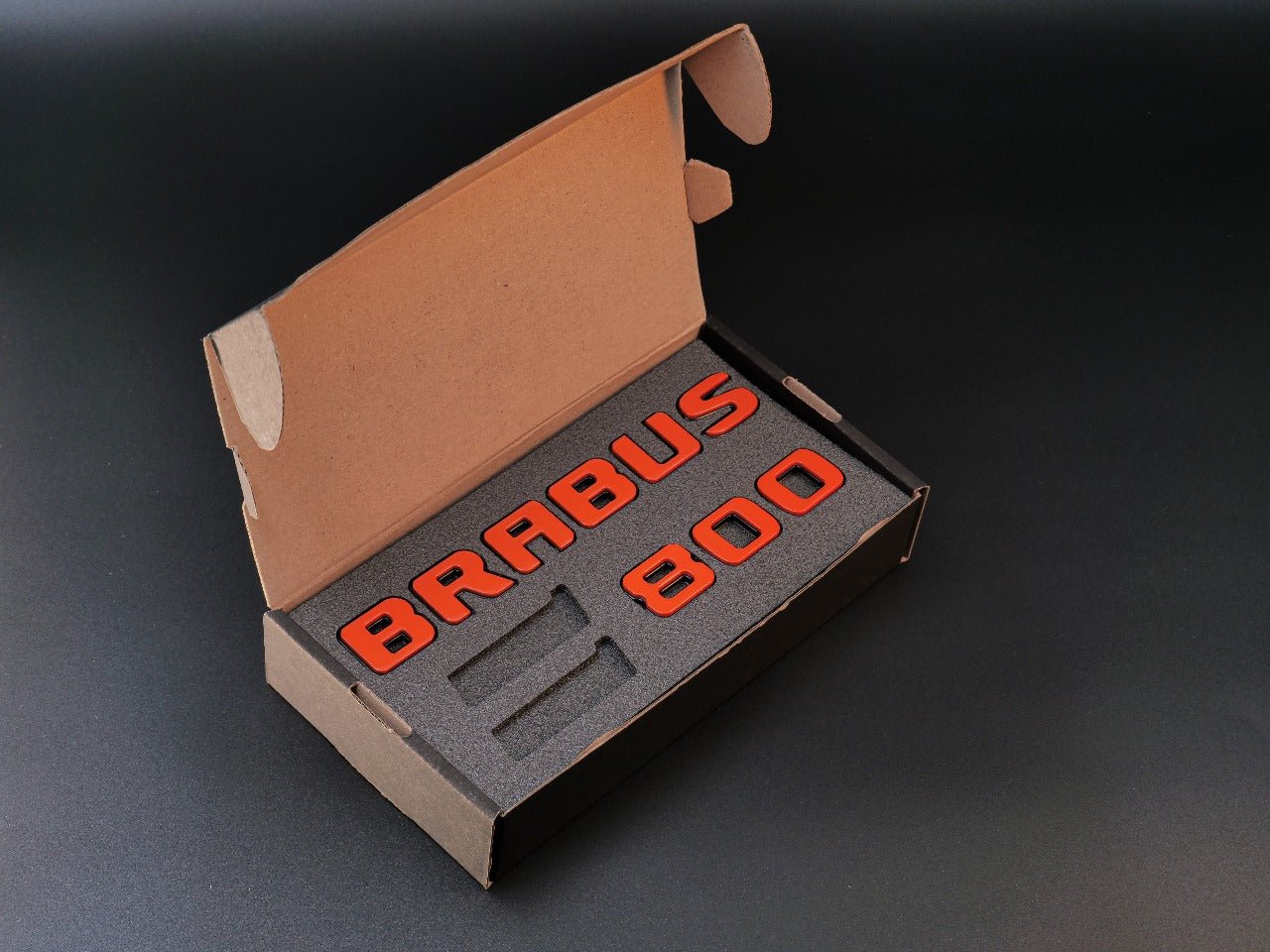 Metal Black + Orange Brabus 800 emblems badges set for Mercedes-Benz G-Class W463 W463A W465 - Custom Class