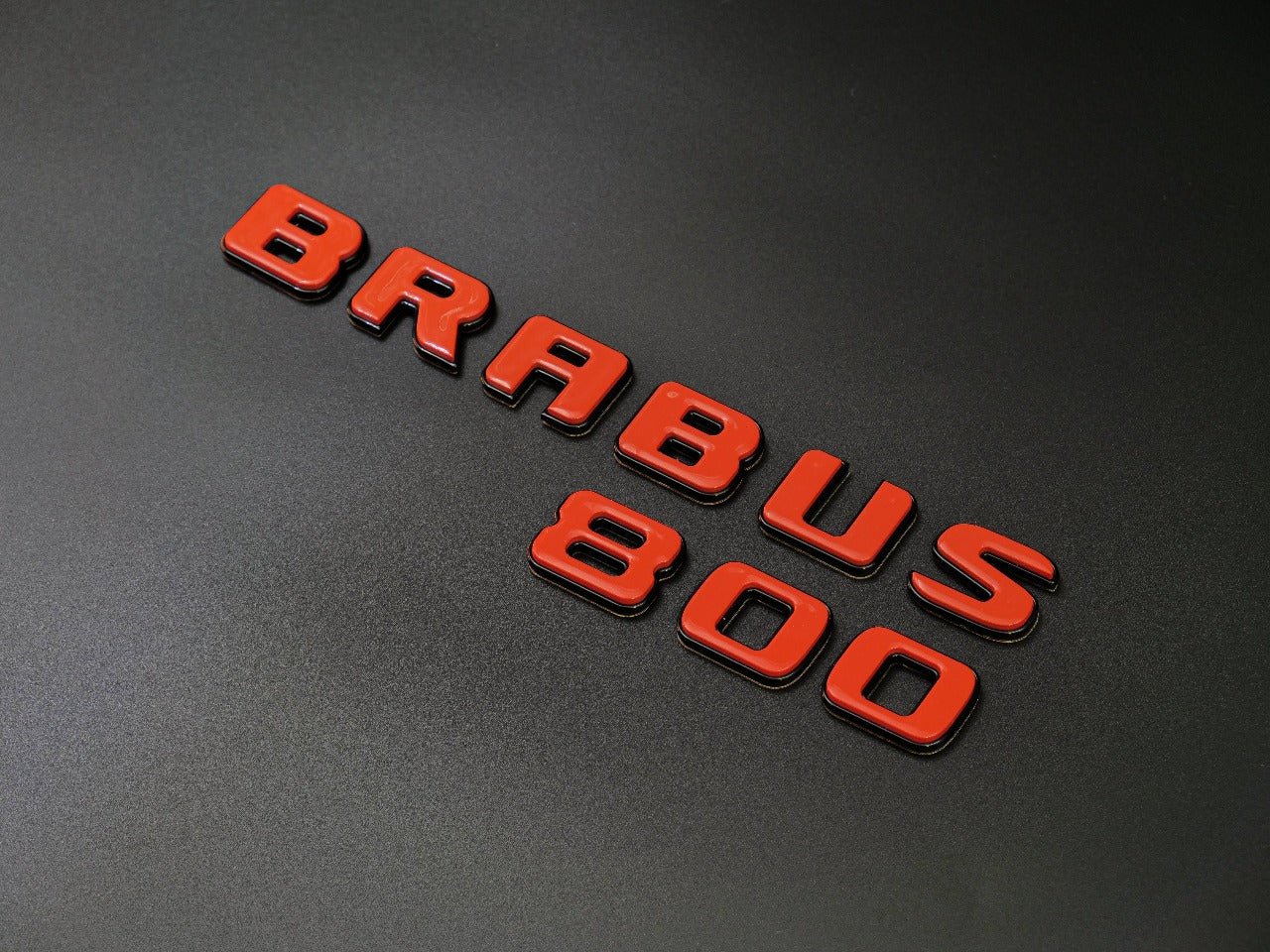 Metal Black + Orange Brabus 800 emblems badges set for Mercedes-Benz G-Class W463 W463A W465 - Custom Class