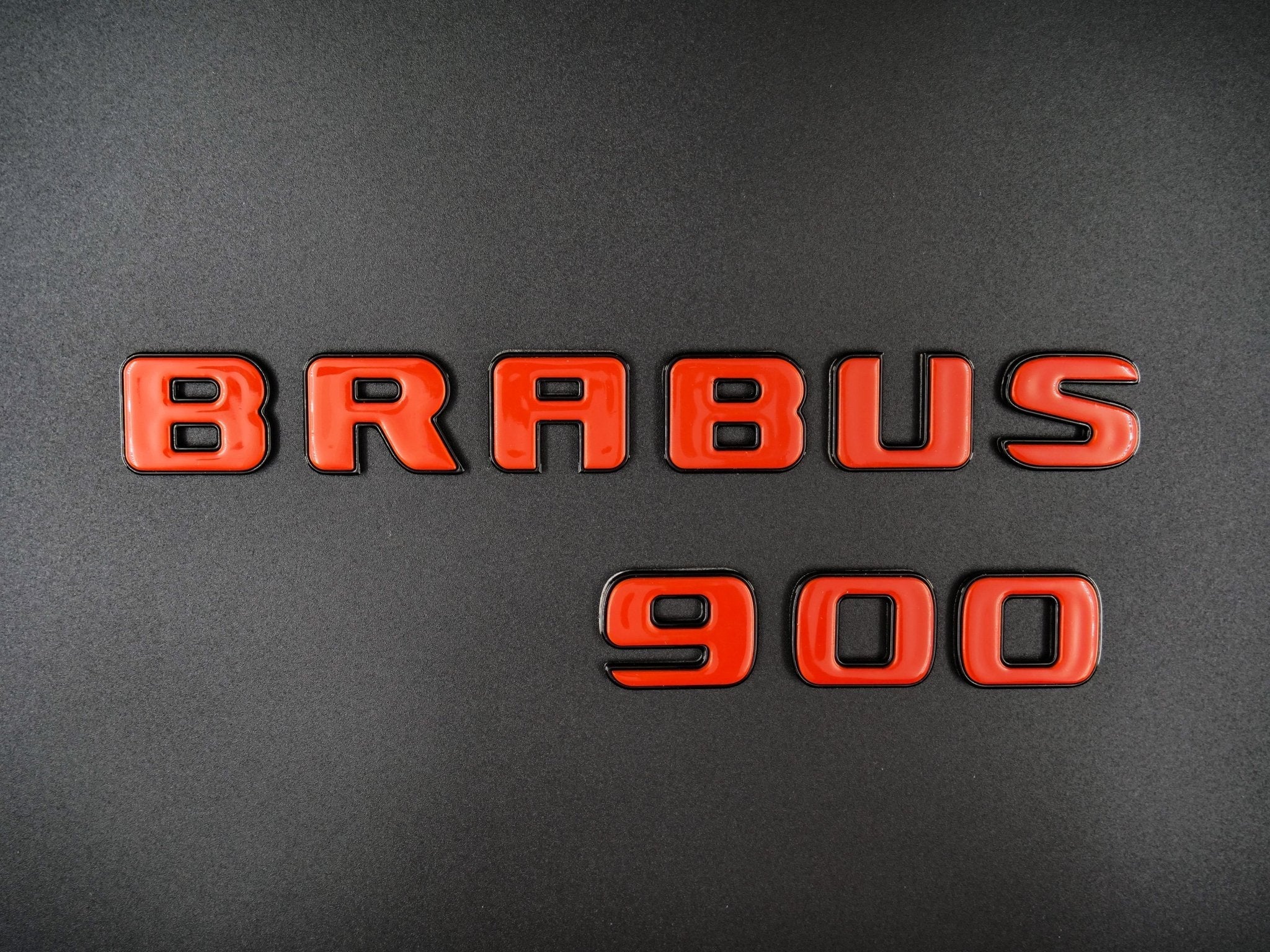 Metal Black + Orange Brabus 900 emblems badges set for Mercedes-Benz G-Class W463 W463A W464 - Custom Class
