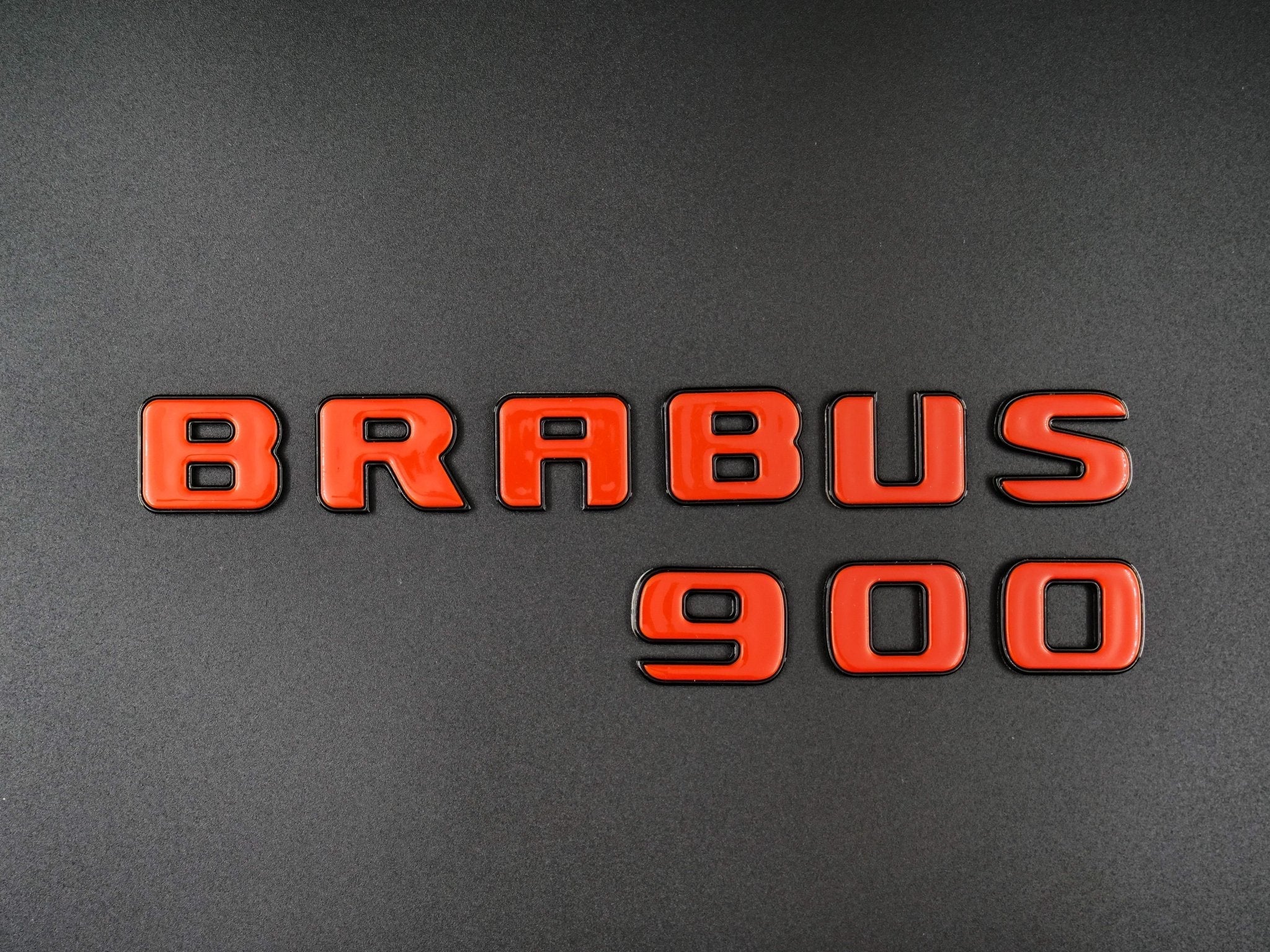 Metallic Black + Orange Brabus 900 emblems badges set for Mercedes-Benz G-Class W463 W463A W464