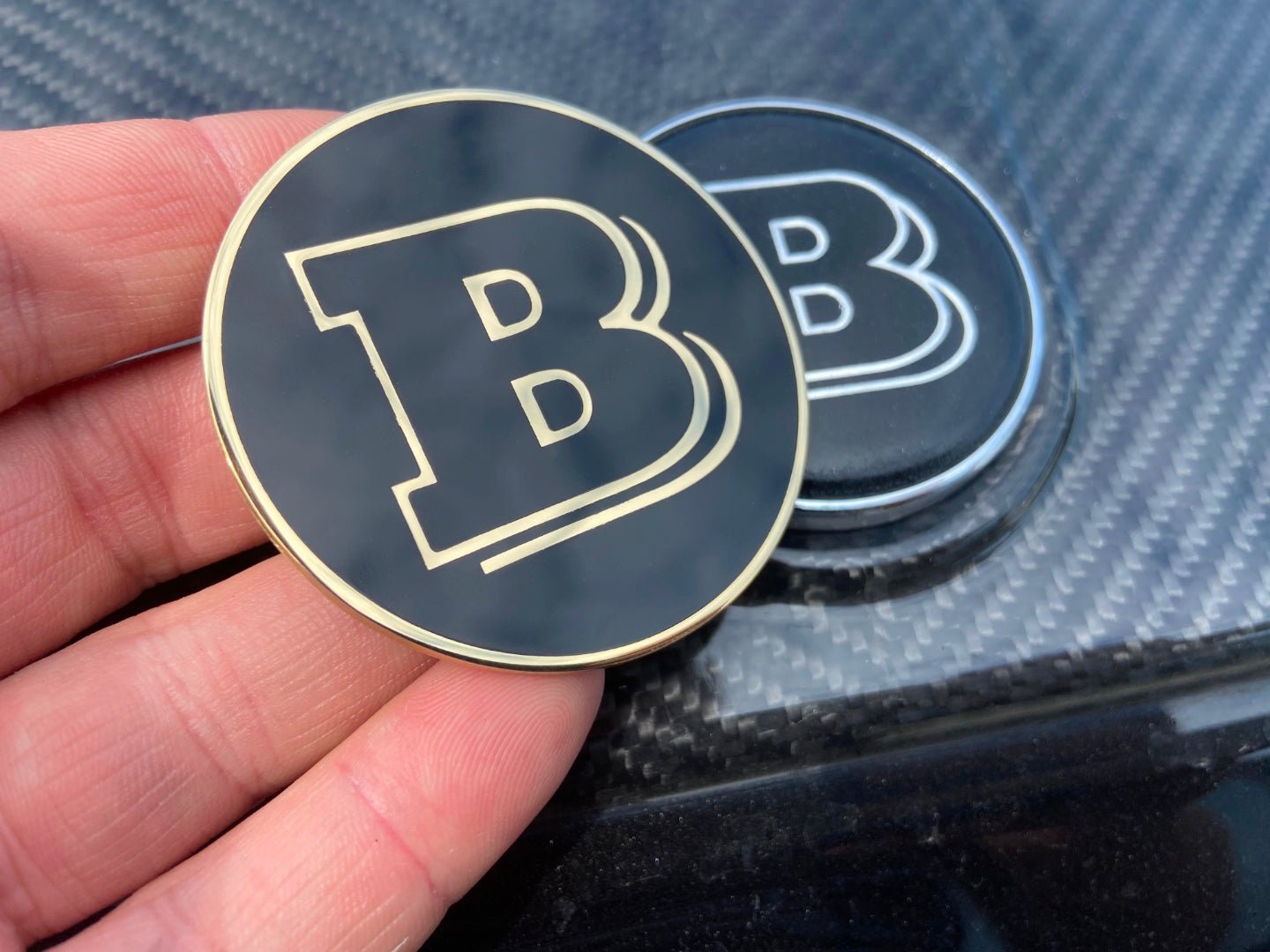 Metal Brabus 55mm round emblem badge logo for Mercedes W463 W463A G Wagon - Custom Class