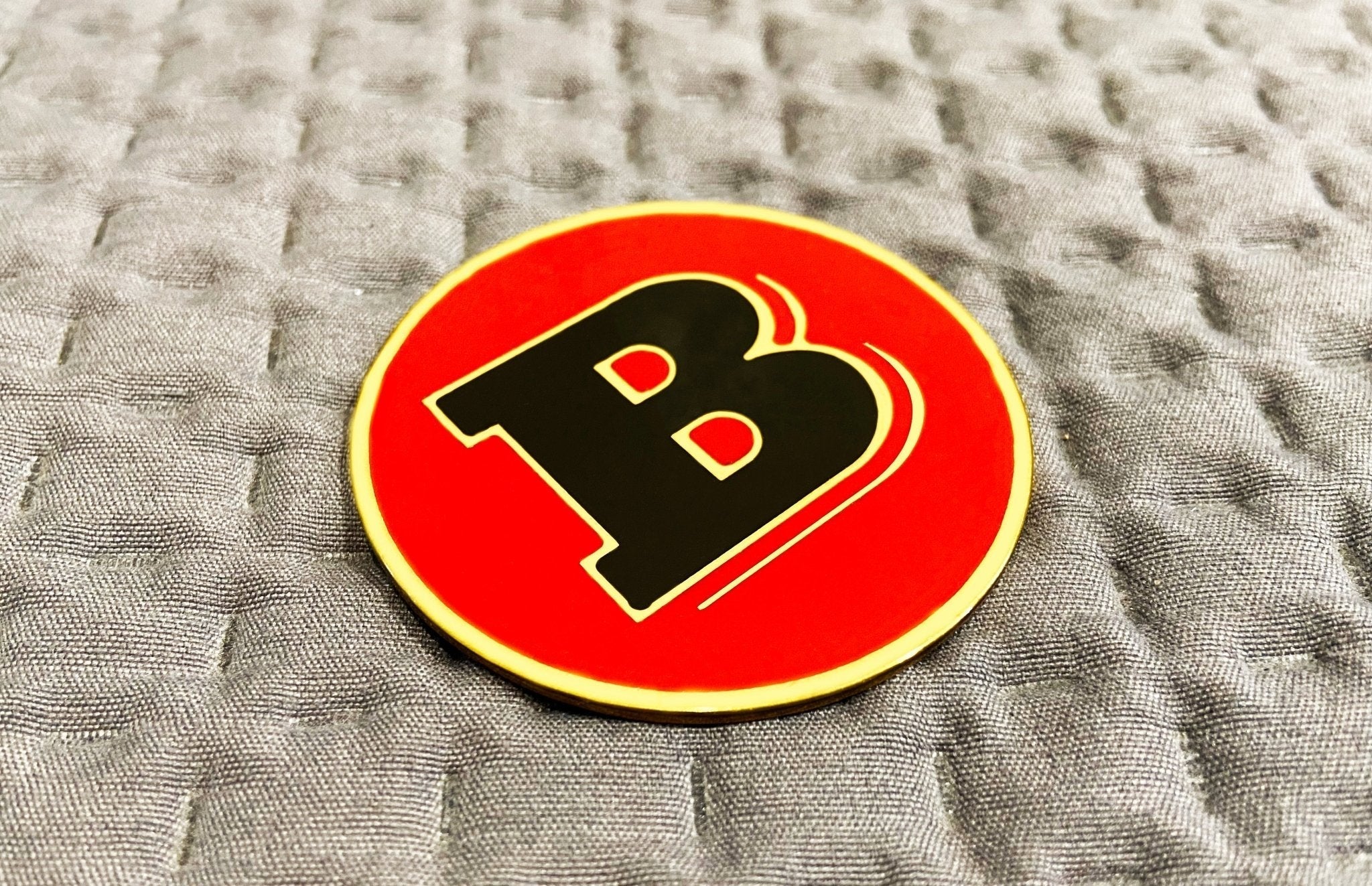 Metallic Brabus 55mm round red emblem badge logo for Mercedes W463 W463A G Wagon