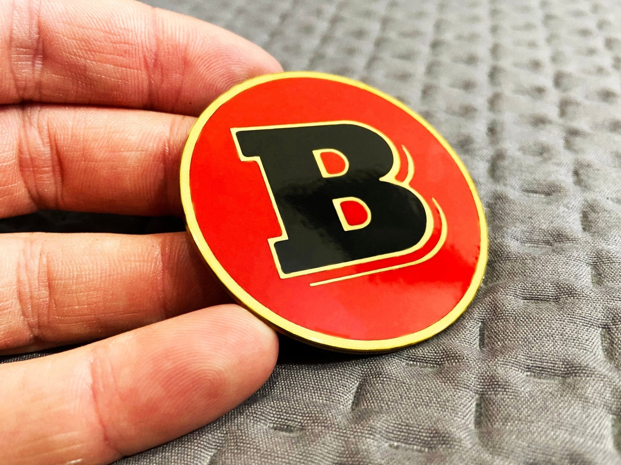 Metal Brabus 55mm round red emblem badge logo for Mercedes W463 W463A G Wagon - Custom Class