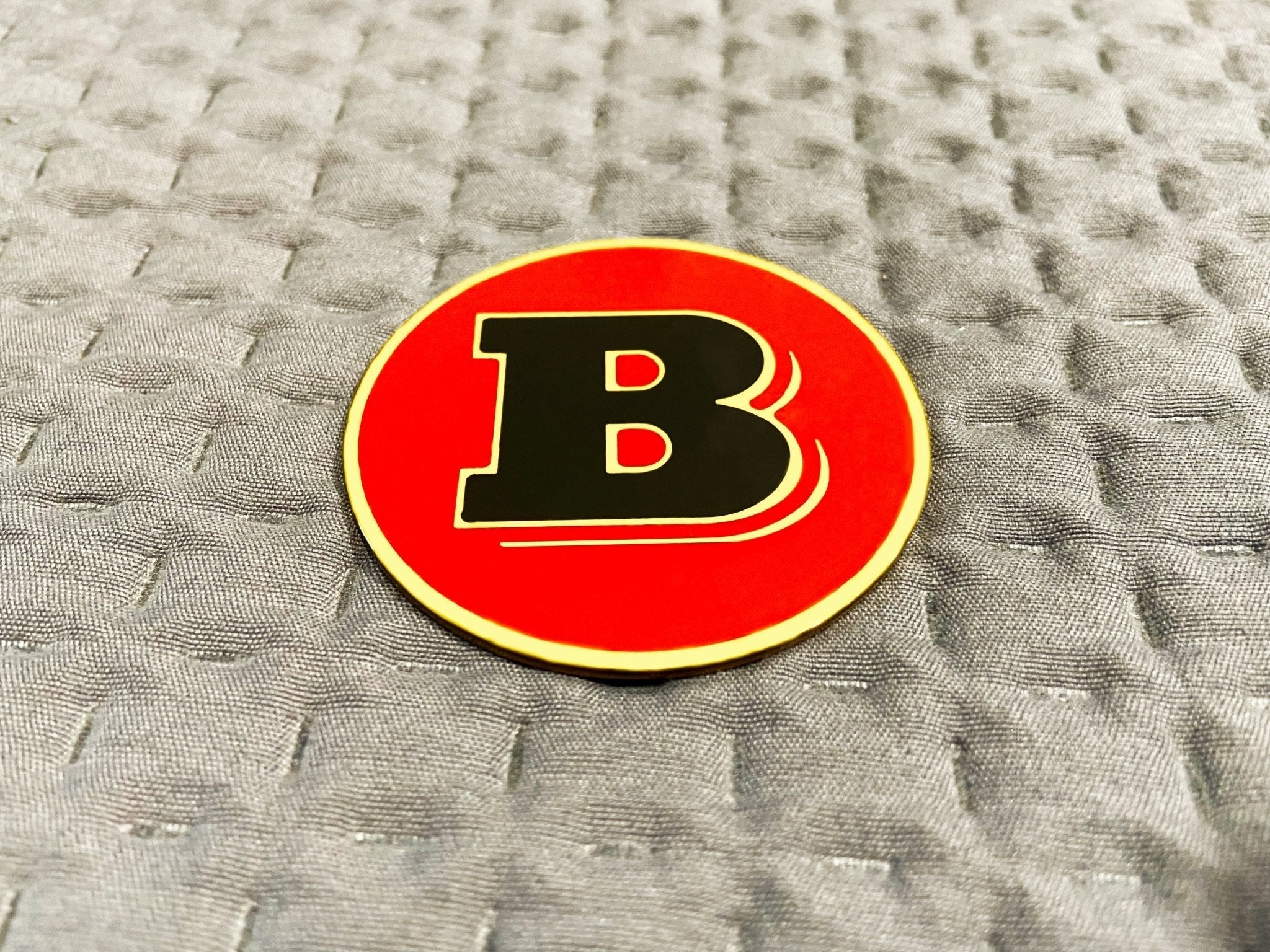 Metal Brabus 55mm round red emblem badge logo for Mercedes W463 W463A G Wagon - Custom Class
