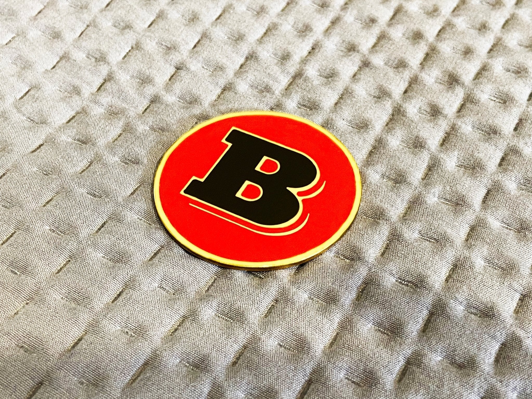 Metal Brabus 55mm round red emblem badge logo for Mercedes W463 W463A G Wagon - Custom Class
