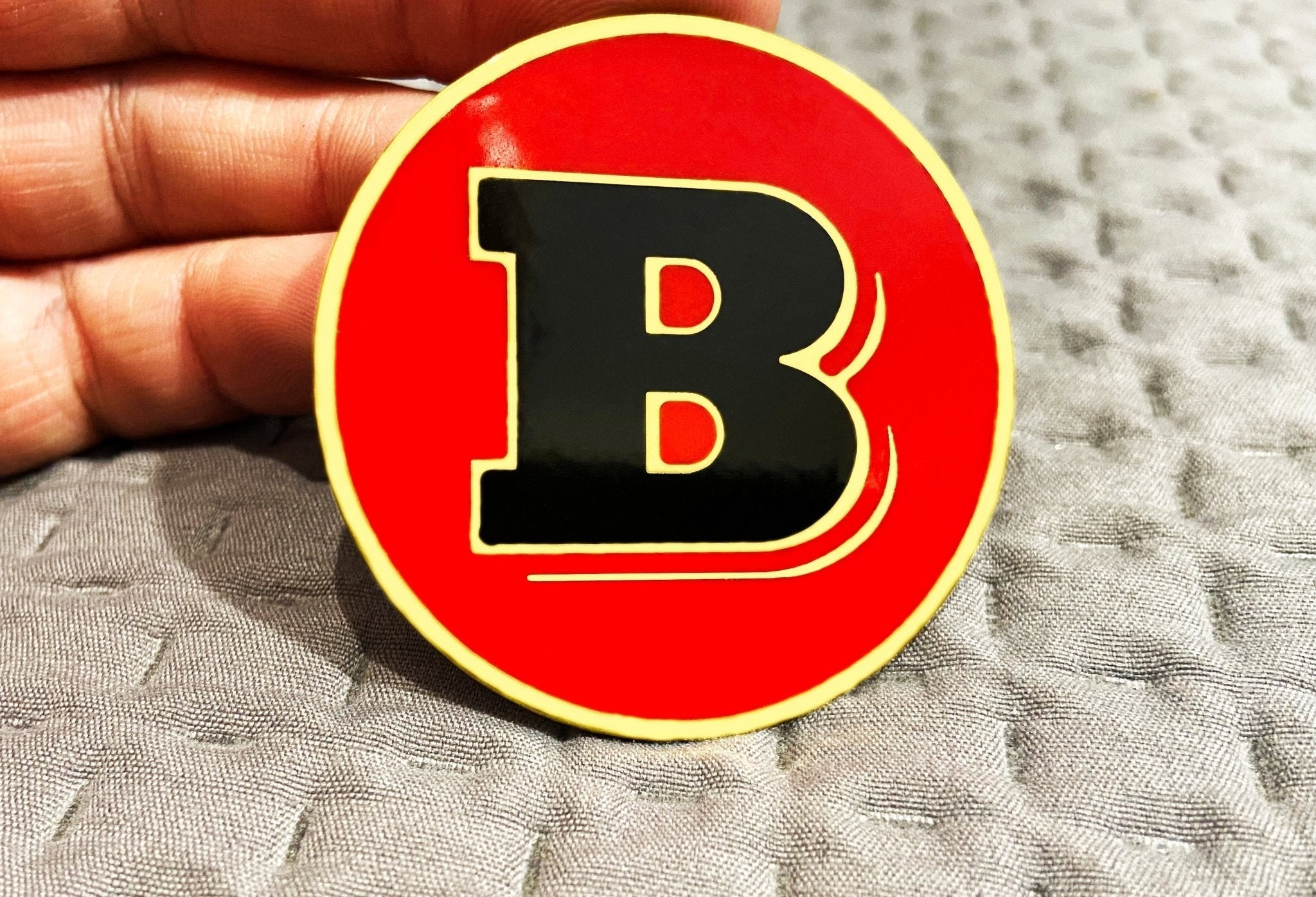 Metallic Brabus 55mm round red emblem badge logo for Mercedes W463 W463A G Wagon