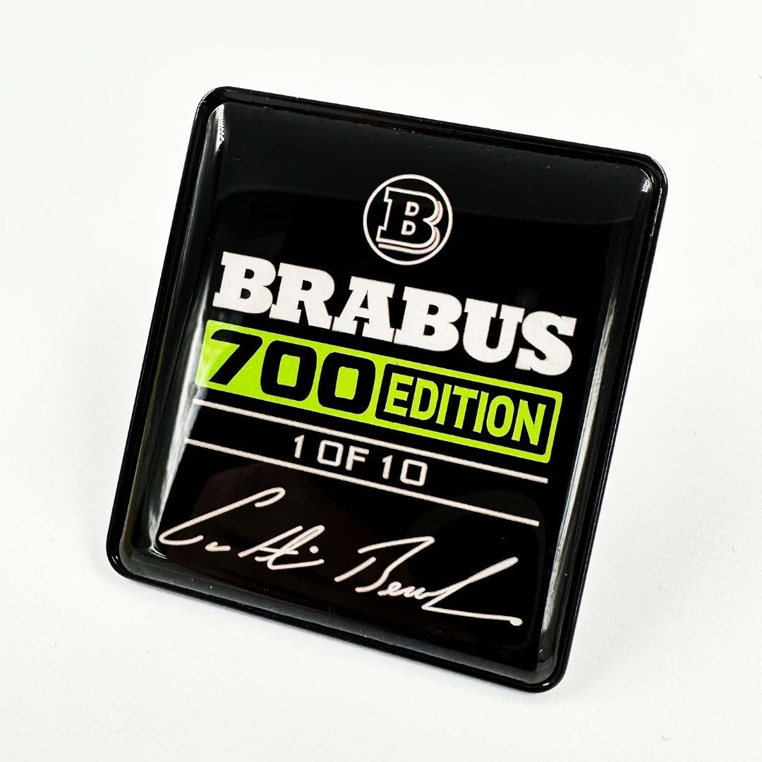 Metal Brabus 700 edition 1 of 10 Green seats emblem badge logo set for Mercedes-Benz W463A W465 G-Class - Custom Class