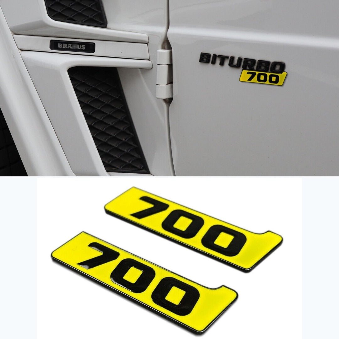 Metal Brabus 700 fender logo badges for Mercedes-Benz W463 W463A W465 G-Class - Custom Class