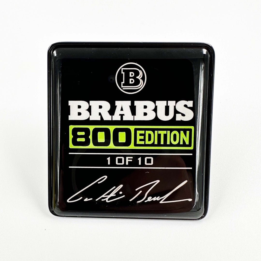 Metal Brabus 800 edition 1 of 10 Green seats emblem badge logo set for Mercedes-Benz W463A W465 G-Class - Custom Class