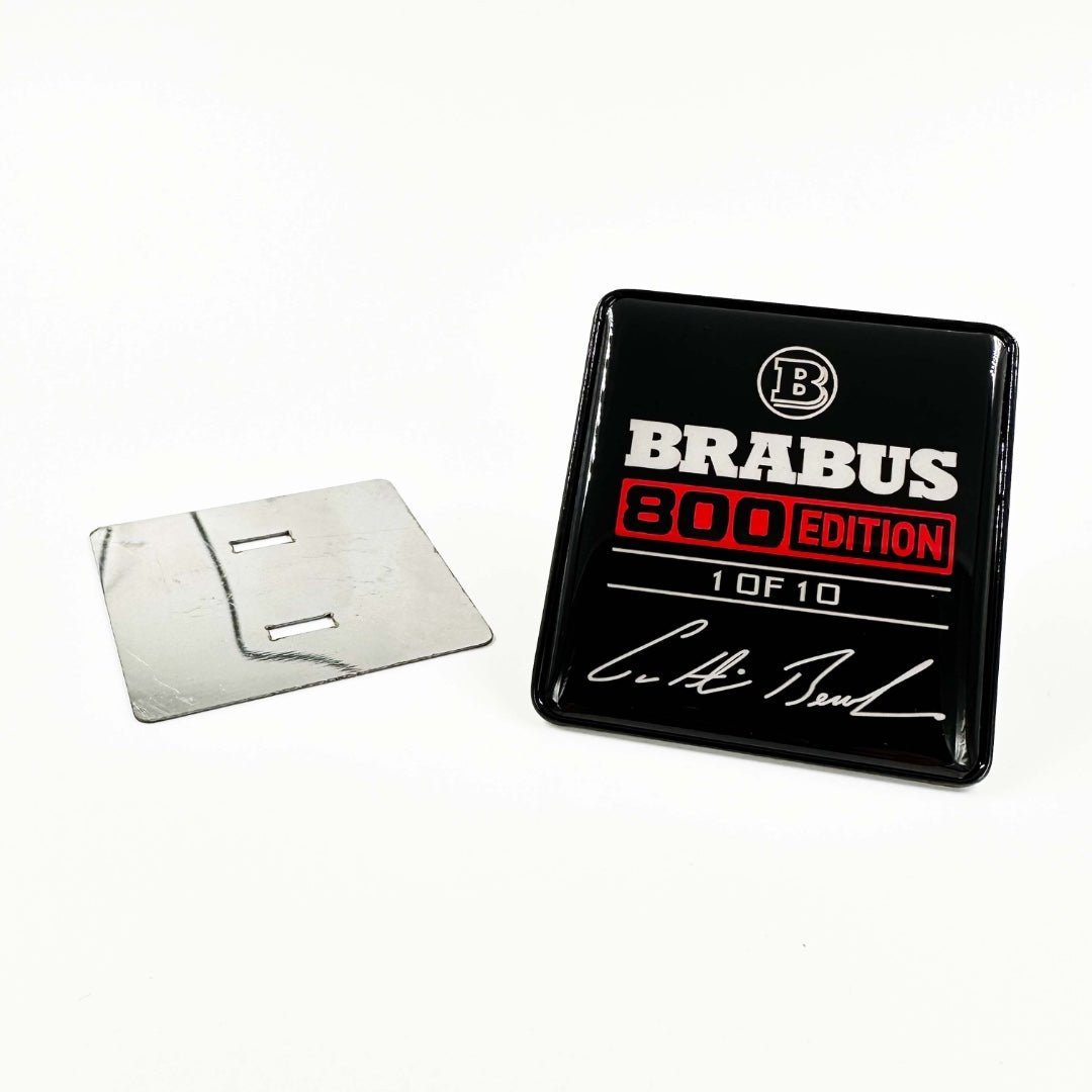 Metal Brabus 800 edition 1 of 10 RED seats emblem badge logo set for Mercedes-Benz W463A W465 - Custom Class