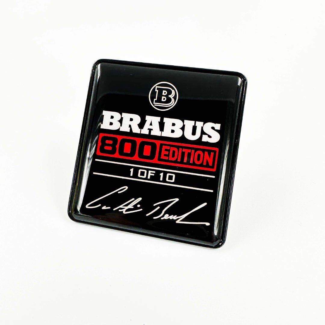 Metal Brabus 800 edition 1 of 10 RED seats emblem badge logo set for Mercedes-Benz W463A W465 - Custom Class