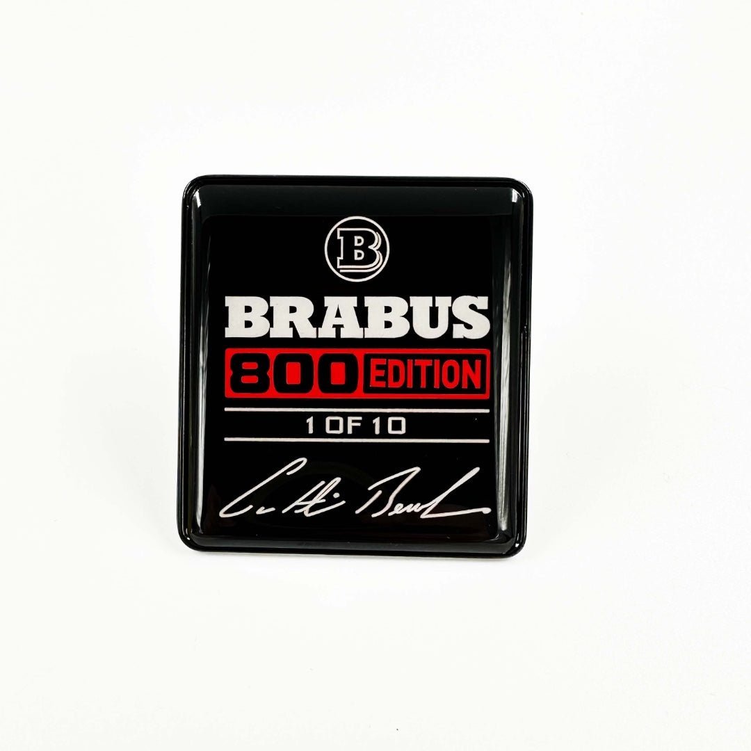 Metal Brabus 800 edition 1 of 10 RED seats emblem badge logo set for Mercedes-Benz W463A W465 - Custom Class