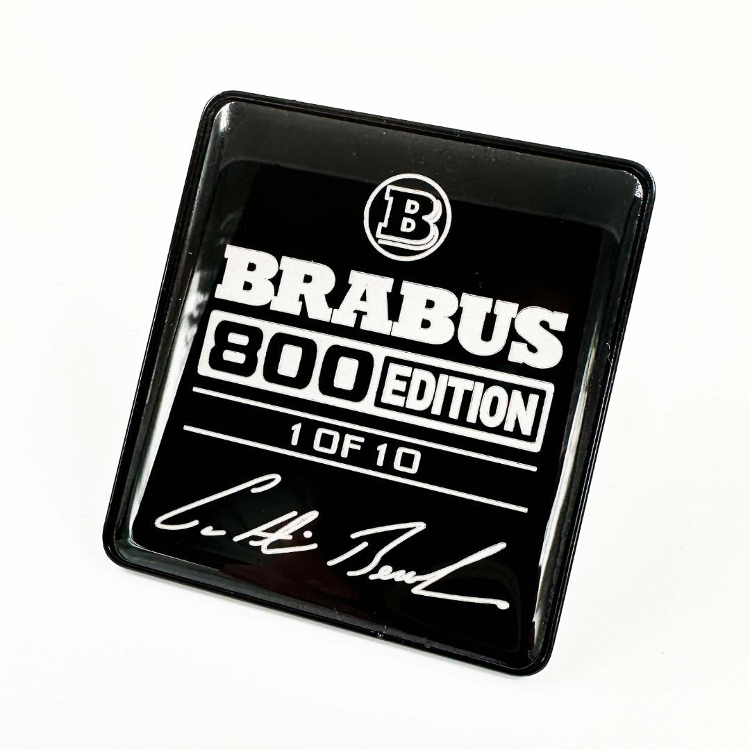 Metal Brabus 800 edition 1 of 10 White seats emblem badge logo set for Mercedes-Benz W463A W465 G-Class - Custom Class