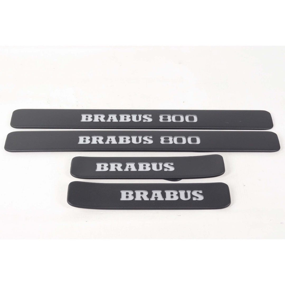 Metal Brabus 800 White + Orange LED Illuminated door sills for Mercedes-Benz W463A W464 G-Class - Custom Class