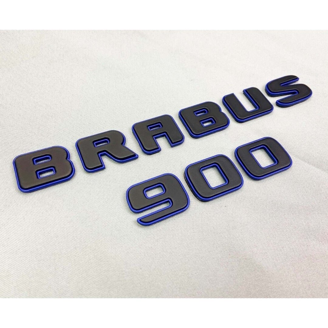 Metal Brabus 900 ROCKET black blue emblems badges set for Mercedes-Benz G-Class W463 W463A W465 - Custom Class