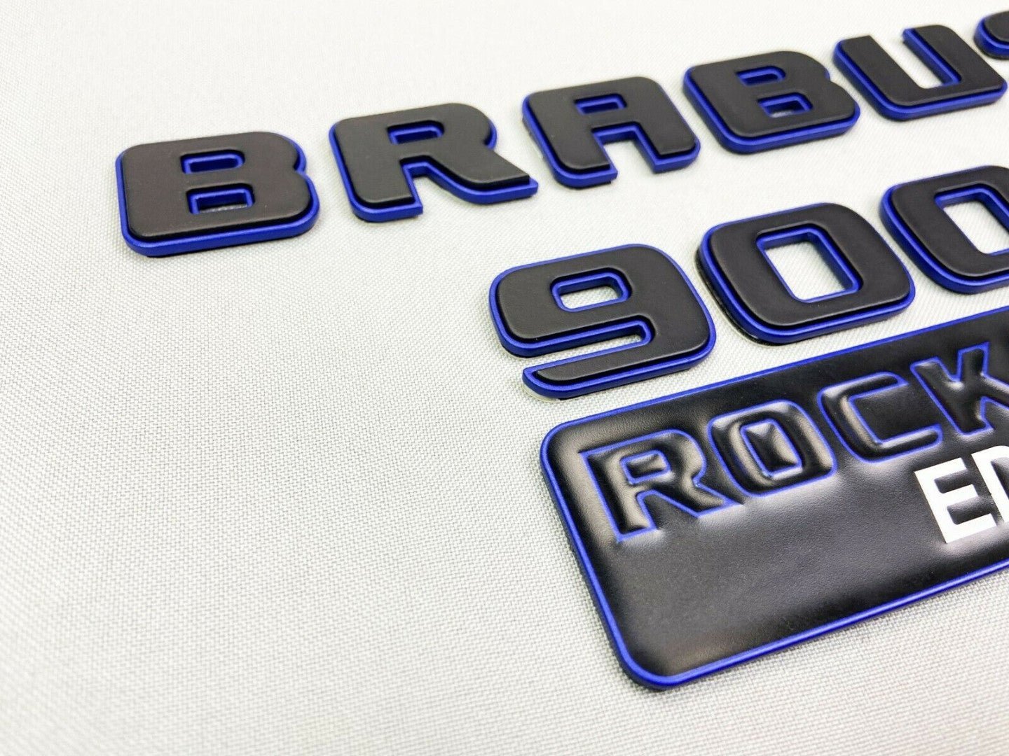 Metal Brabus 900 ROCKET edition blue emblems badges set for Mercedes-Benz G-Class W463A - Custom Class