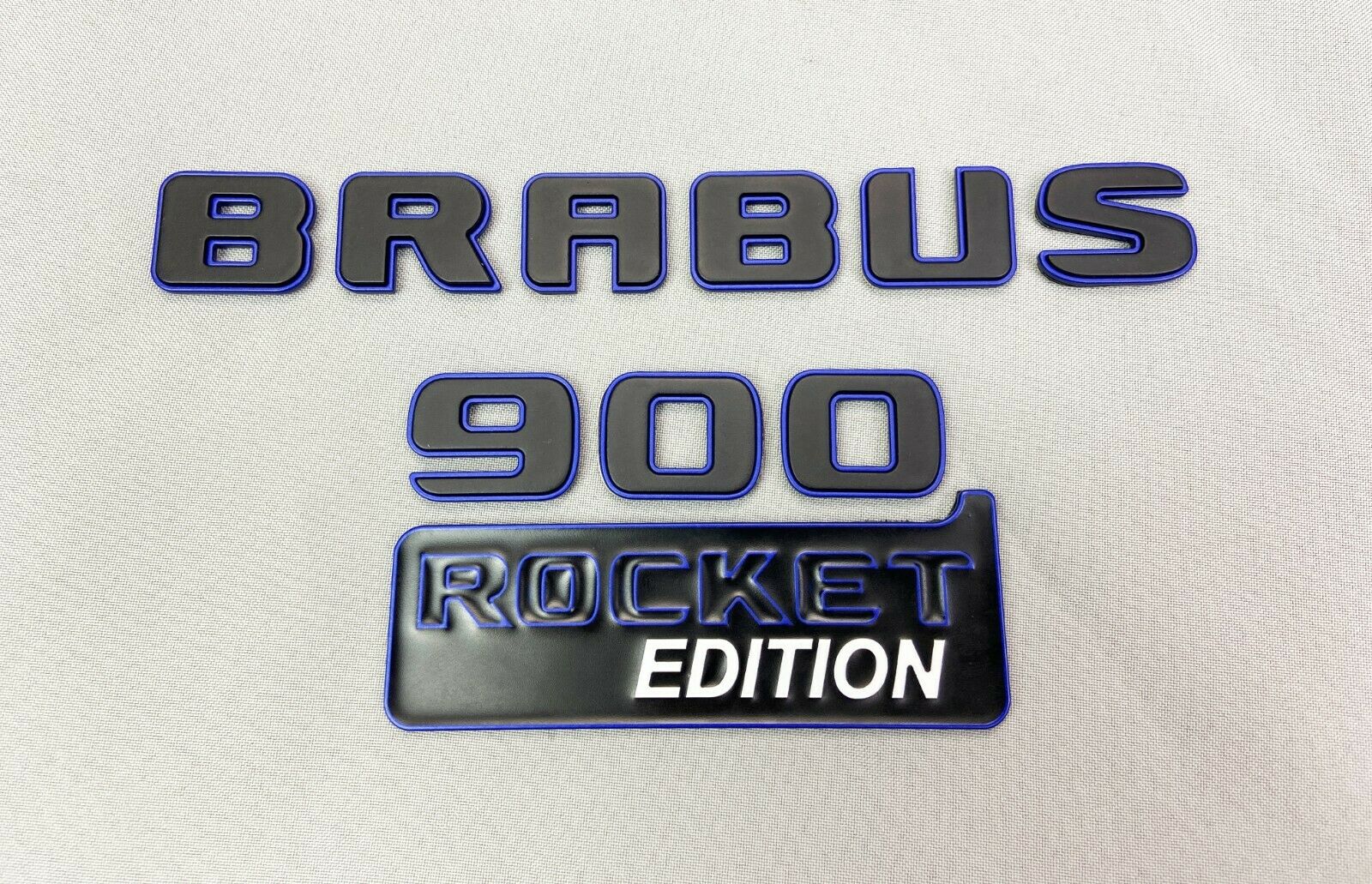 Metal Brabus 900 ROCKET edition blue emblems badges set for Mercedes-Benz G-Class W463A - Custom Class