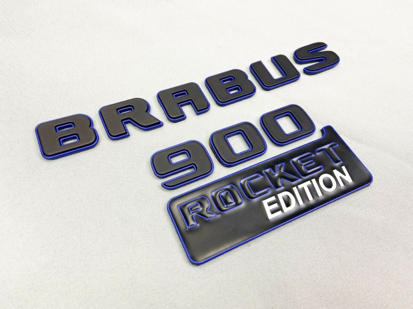 Metal Brabus 900 ROCKET edition blue emblems badges set for Mercedes-Benz G-Class W463A - Custom Class