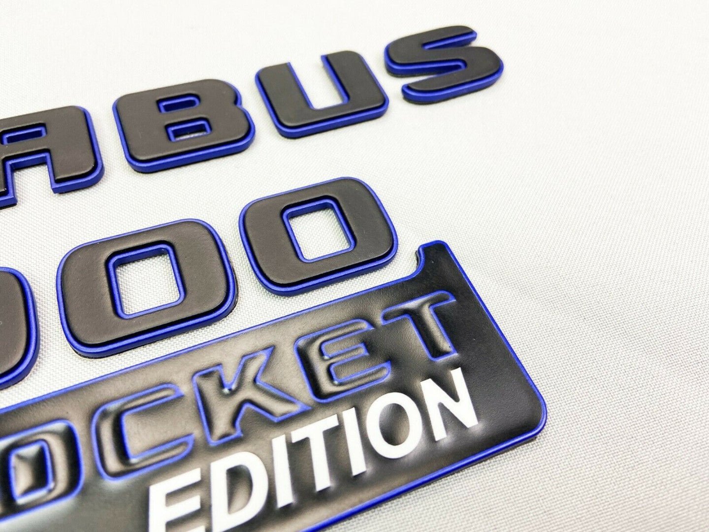 Metal Brabus 900 ROCKET edition blue emblems badges set for Mercedes-Benz G-Class W463A - Custom Class